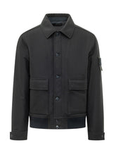 STONE ISLAND - Giacca con Tasche Applicate - Blu - LIDIASHOPPING® - Official Website