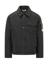 STONE ISLAND - Jacket with Collar - Black - LIDIASHOPPING® - Official Website