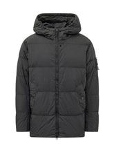 STONE ISLAND - Giacca Imbottita con Cappuccio - Blu - LIDIASHOPPING® - Official Website