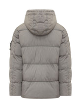 STONE ISLAND - Giacca Imbottita con Cappuccio - Grigio - LIDIASHOPPING® - Official Website