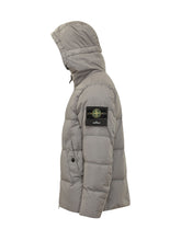 STONE ISLAND - Giacca Imbottita con Cappuccio - Grigio - LIDIASHOPPING® - Official Website