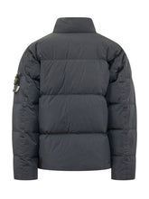 STONE ISLAND - Bomber Imbottito con Collo Alto - Blu - LIDIASHOPPING® - Official Website