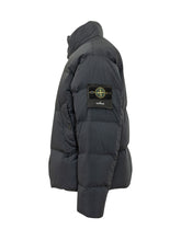 STONE ISLAND - Bomber Imbottito con Collo Alto - Blu - LIDIASHOPPING® - Official Website