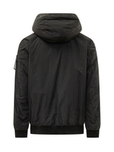 STONE ISLAND - Bomber con Cappuccio - Nero - LIDIASHOPPING® - Official Website