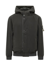 STONE ISLAND - Parka Corto con Tasche Applicate - Nero - LIDIASHOPPING® - Official Website