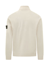 STONE ISLAND - Maglia Dolcevita con Logo - Bianco - LIDIASHOPPING® - Official Website