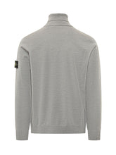 STONE ISLAND - Knit Turtleneck with Logo Patch - - LIDIASHOPPING® - Official Website