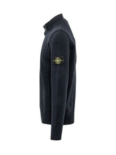 STONE ISLAND - High Neck Sweater with Buttons - Blue - LIDIASHOPPING® - Official Website