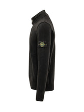 STONE ISLAND - High Neck Sweater with Buttons - Blue - LIDIASHOPPING® - Official Website