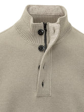 STONE ISLAND - High Neck Sweater with Buttons - Grey - LIDIASHOPPING® - Official Website