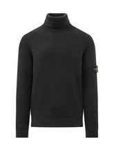 STONE ISLAND - Dolcevita a Coste con Patch - Blu - LIDIASHOPPING® - Official Website