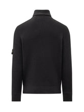 STONE ISLAND - Dolcevita a Coste con Patch - Blu - LIDIASHOPPING® - Official Website
