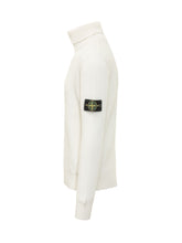 STONE ISLAND - Dolcevita a Coste con Patch - Bianco - LIDIASHOPPING® - Official Website