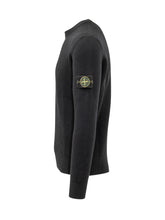 STONE ISLAND - Maglia Girocollo a Coste con Patch - Blu - LIDIASHOPPING® - Official Website