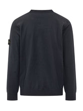 STONE ISLAND - Maglia Girocollo con Patch - Blu - LIDIASHOPPING® - Official Website