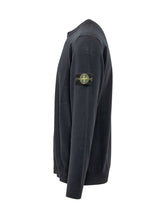 STONE ISLAND - Maglia Girocollo con Patch - Blu - LIDIASHOPPING® - Official Website