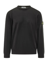 STONE ISLAND - Maglia Girocollo con Patch - Nero - LIDIASHOPPING® - Official Website