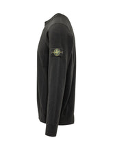 STONE ISLAND - Maglia Girocollo con Patch - Nero - LIDIASHOPPING® - Official Website