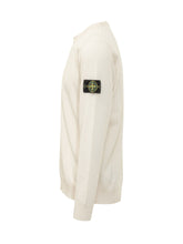 STONE ISLAND - Maglia Girocollo con Patch - Bianco - LIDIASHOPPING® - Official Website