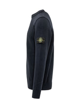 STONE ISLAND - Maglia Girocollo - Blu - LIDIASHOPPING® - Official Website