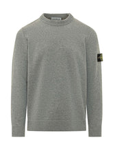 STONE ISLAND - Crewneck Sweater - Grey - LIDIASHOPPING® - Official Website