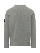 STONE ISLAND - Crewneck Sweater - Grey - LIDIASHOPPING® - Official Website
