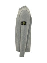 STONE ISLAND - Crewneck Sweater - Grey - LIDIASHOPPING® - Official Website