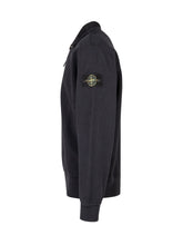 STONE ISLAND - Polo a Maniche Lunghe con Mezza Zip - Blu - LIDIASHOPPING® - Official Website