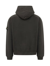 STONE ISLAND - Felpa con Cappuccio e Tasca Frontale - Nero - LIDIASHOPPING® - Official Website