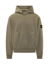 STONE ISLAND - Felpa con Cappuccio e Tasca Frontale - Verde - LIDIASHOPPING® - Official Website