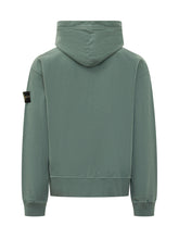 STONE ISLAND - Hooded Zip Cardigan - Blue - LIDIASHOPPING® - Official Website