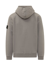 STONE ISLAND - Felpa con Cappuccio e Tasche Laterali - Grigio - LIDIASHOPPING® - Official Website