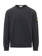STONE ISLAND - Felpa Girocollo con Patch Logo Applicata - - LIDIASHOPPING® - Official Website