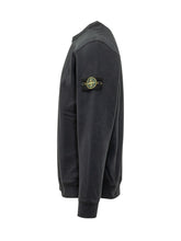 STONE ISLAND - Felpa Girocollo con Patch Logo Applicata - - LIDIASHOPPING® - Official Website