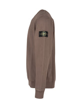 STONE ISLAND - Crewneck Sweatshirt with Sleeve Logo - Brown - LIDIASHOPPING® - Official Website