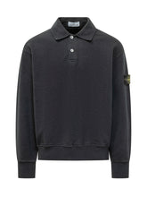 STONE ISLAND - Polo a Maniche Lunghe - Blu - LIDIASHOPPING® - Official Website