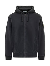 STONE ISLAND - Felpa con Cappuccio e Zip - Blu - LIDIASHOPPING® - Official Website