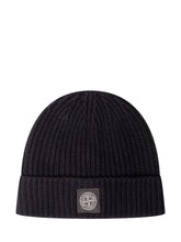 STONE ISLAND - Ribbed Beanie - Blue - LIDIASHOPPING® - Official Website