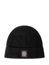 STONE ISLAND - Ribbed Beanie - Black - LIDIASHOPPING® - Official Website
