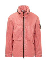 STONE ISLAND - Giacca con Cappuccio - Rosso - LIDIASHOPPING® - Official Website