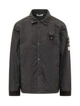 STONE ISLAND - Giacca con Tasca Applicata - Nero - LIDIASHOPPING® - Official Website
