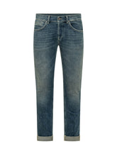 DONDUP - Jeans George Slim Fit con Risvolto - Blu - LIDIASHOPPING® - Official Website