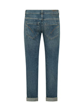 DONDUP - George Slim Fit Jeans with Distressed Details - Blue - LIDIASHOPPING® - Official Website