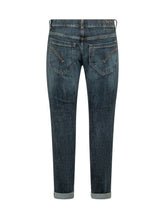 DONDUP - Jeans George Slim con Risvolto - Blu - LIDIASHOPPING® - Official Website