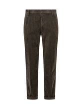DONDUP - Pantaloni Gaubert Relaxed con Risvolto - Marrone - LIDIASHOPPING® - Official Website