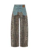GANNI - Jeans Corset con Stampa Animalier - Multicolore - LIDIASHOPPING® - Official Website