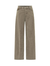 DONDUP - Pantaloni Dakota Wide Leg - Verde - LIDIASHOPPING® - Official Website