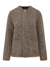 FABIANA FILIPPI - Giacca con Trama Strutturata - Marrone - LIDIASHOPPING® - Official Website