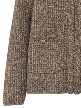 FABIANA FILIPPI - Giacca con Trama Strutturata - Marrone - LIDIASHOPPING® - Official Website