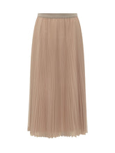 FABIANA FILIPPI - Gonna Lunga Plissettata con Vita Elasticizzata - Rosa - LIDIASHOPPING® - Official Website